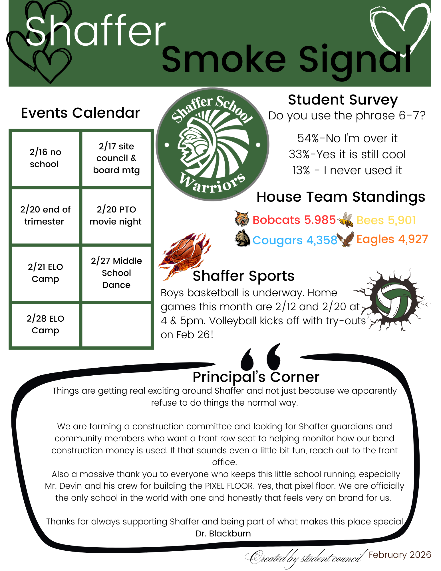 Shaffer January Smoke Signal Newsletter