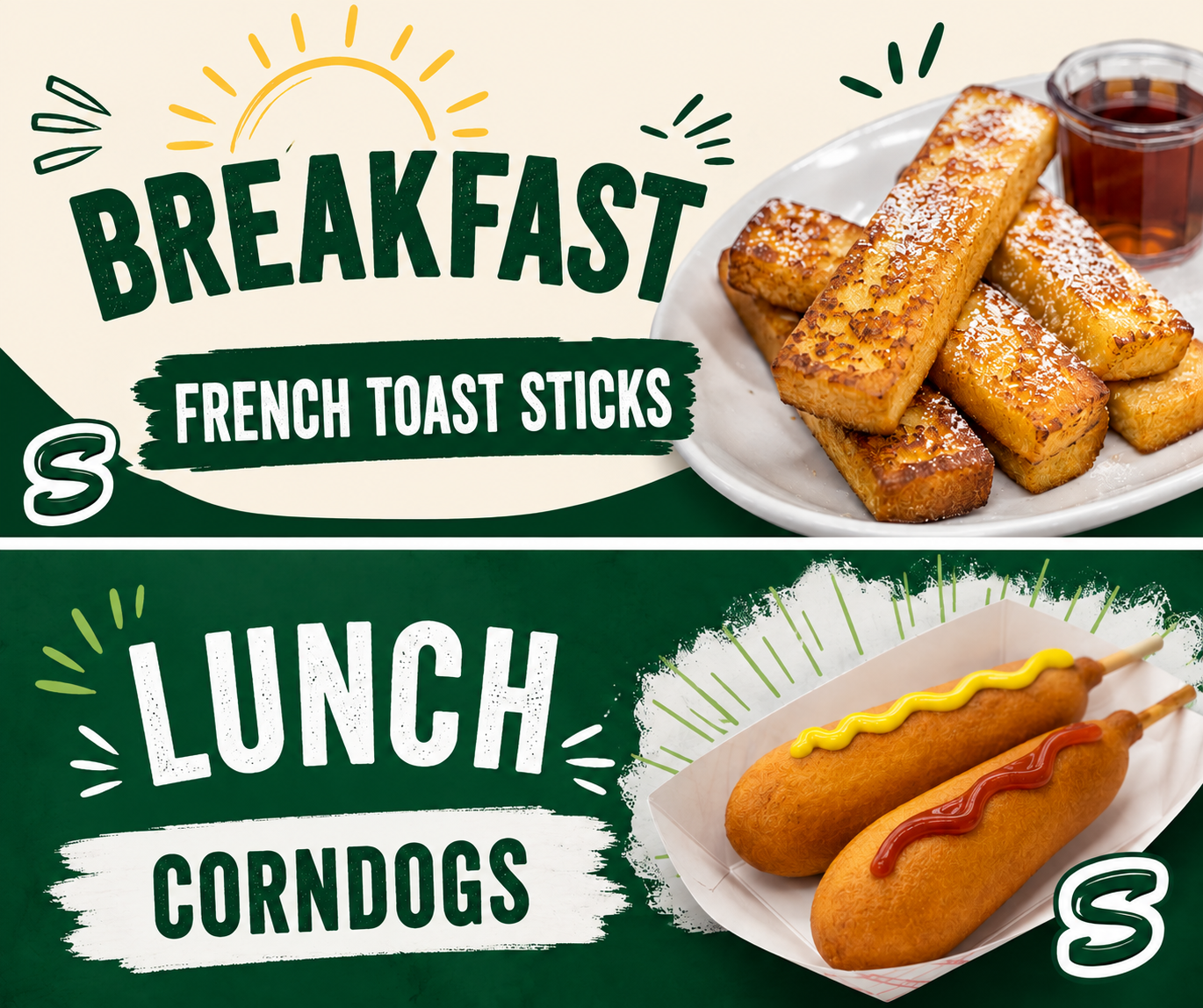 breakfast and lunch items for 1st day of school