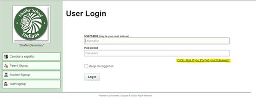 SchoolWise Login Page